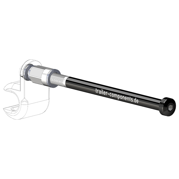 Steckachsen mit Adapter Universal für TOUT TERRAIN | für linkseitiges Gewinde M12 x 1.50 - passend für Thule, Qeridoo, Burley, Hamax, Trixie u.v.a.
