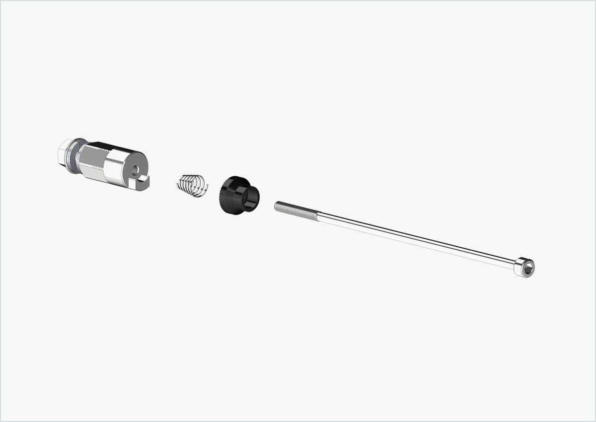 Schnellspannachse mit Adapter Universal | Klemmlänge 143mm - 153mm