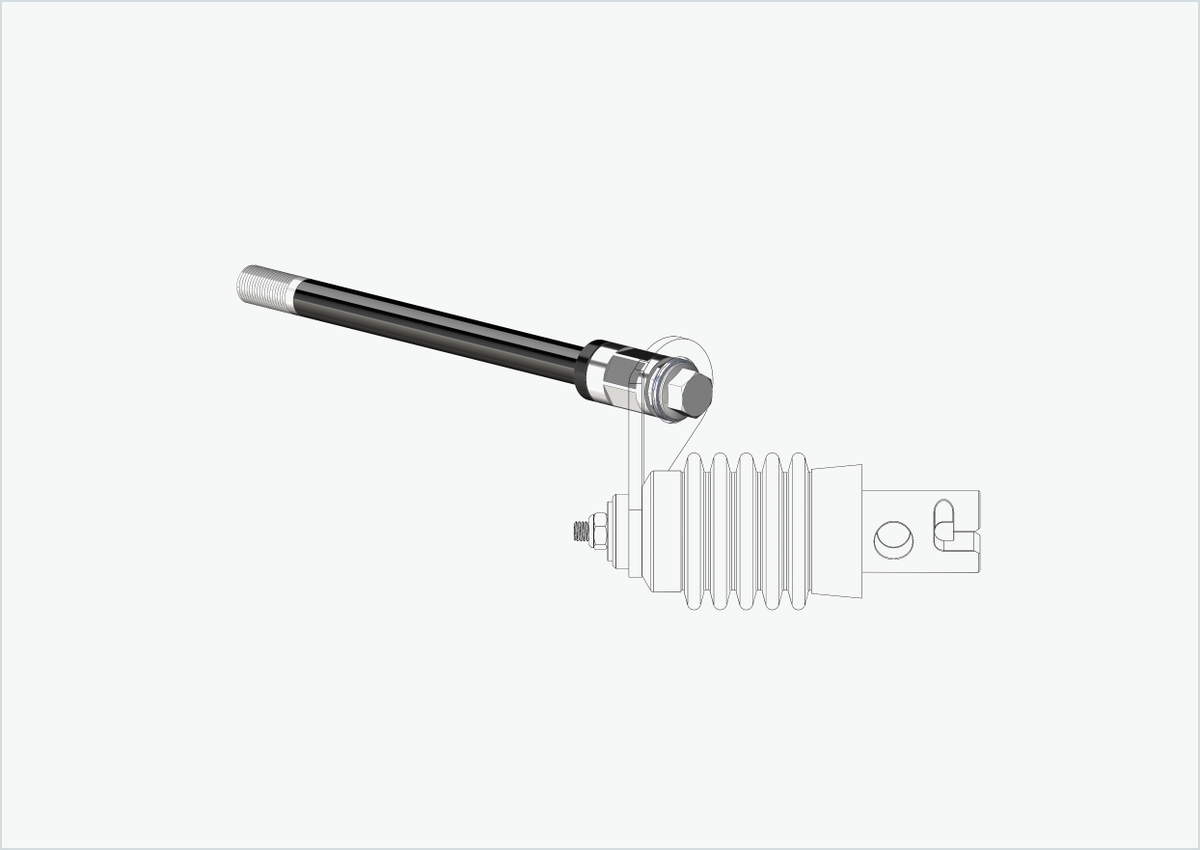 Steckachse mit Polygonadapter / M12 x 1.50