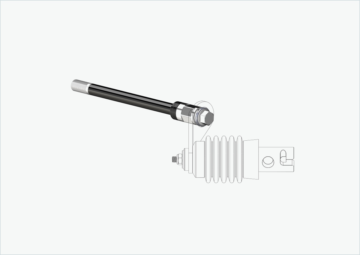 Steckachse Syntace (X-12) mit Polygonadapter / M12 x 1.00
