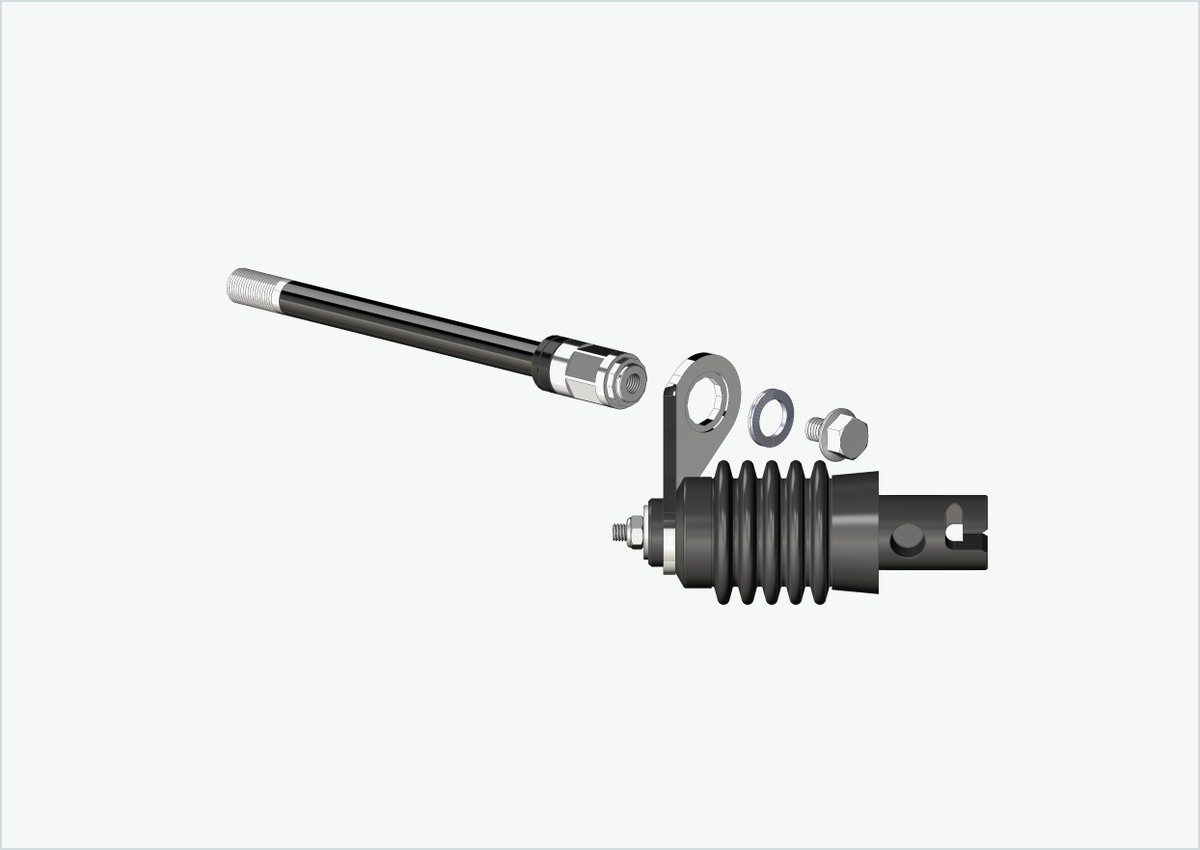 Steckachse Syntace (X-12) mit Polygonadapter / M12 x 1.50