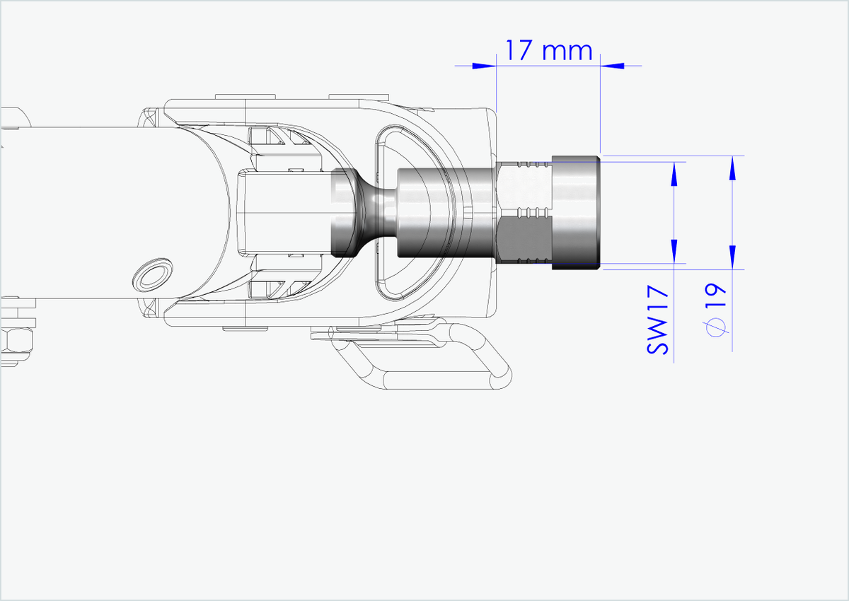Vollachsen Adapter - M12 x 1.00 | für Croozer Anhänger ab 2018