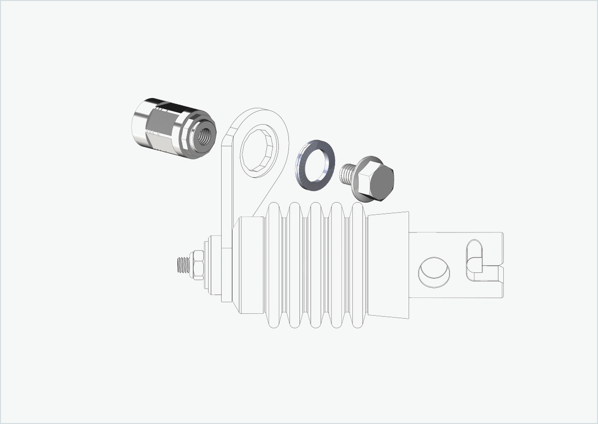 Vollachsen Adapter - FG 9.5 - (3/8 x 26) | für Weber Kupplung E - EL - ES