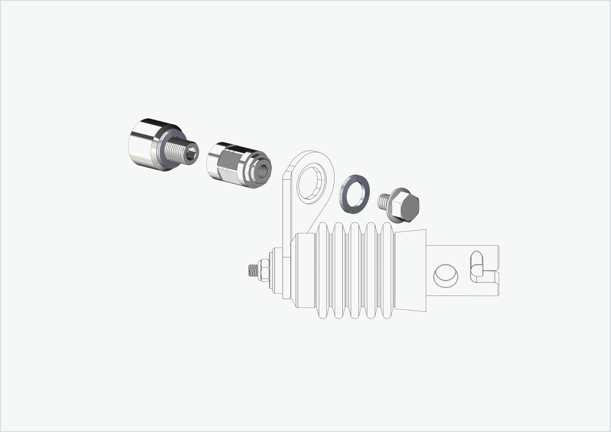 Adapter Polygon für HYENA-HRN-Motor | passend für Weber-Kupplungen Typ: E - EL - ES