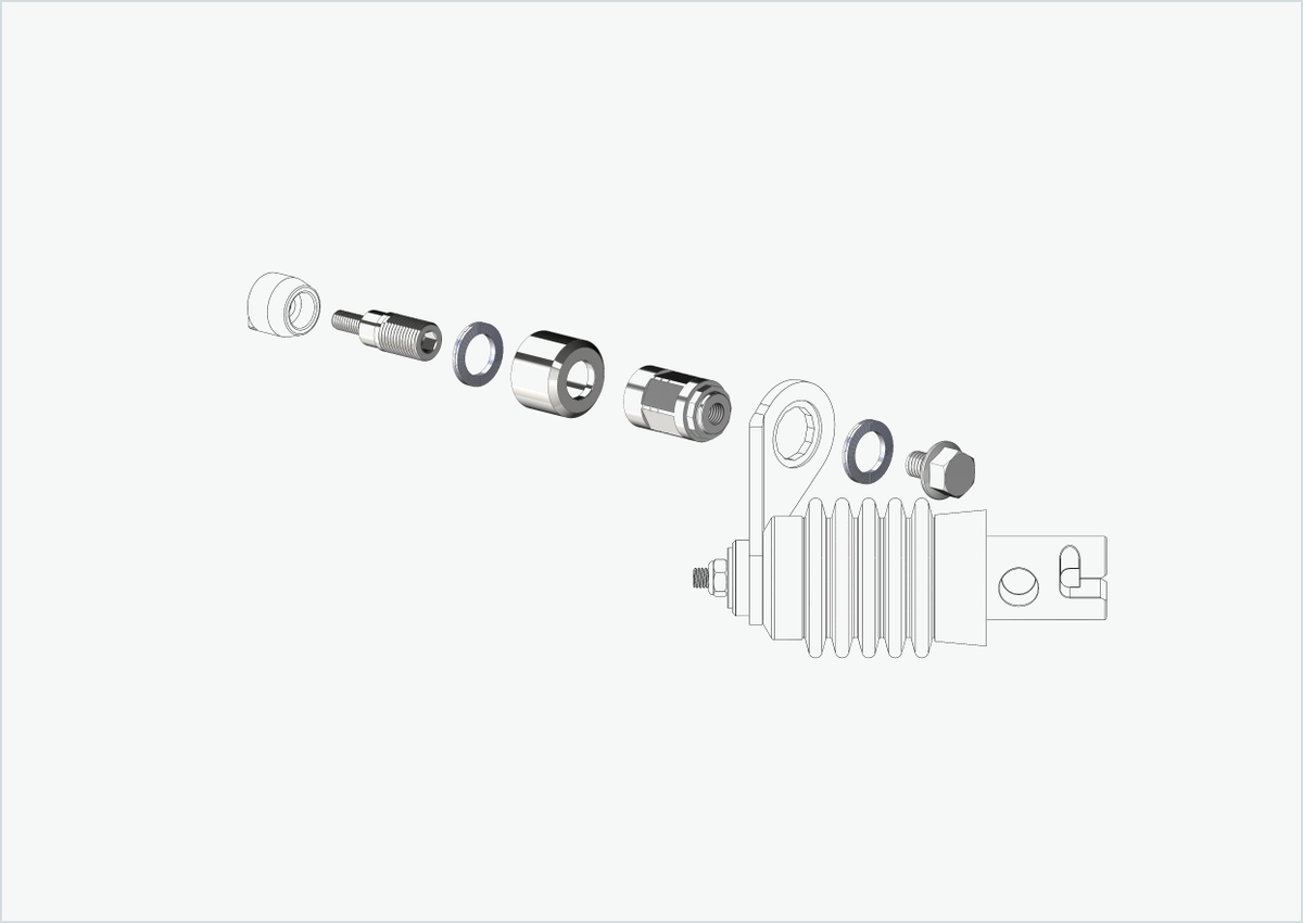 Adapter Polygon für HYENA-HRN-Motor | passend für Weber-Kupplungen Typ: E - EL - ES
