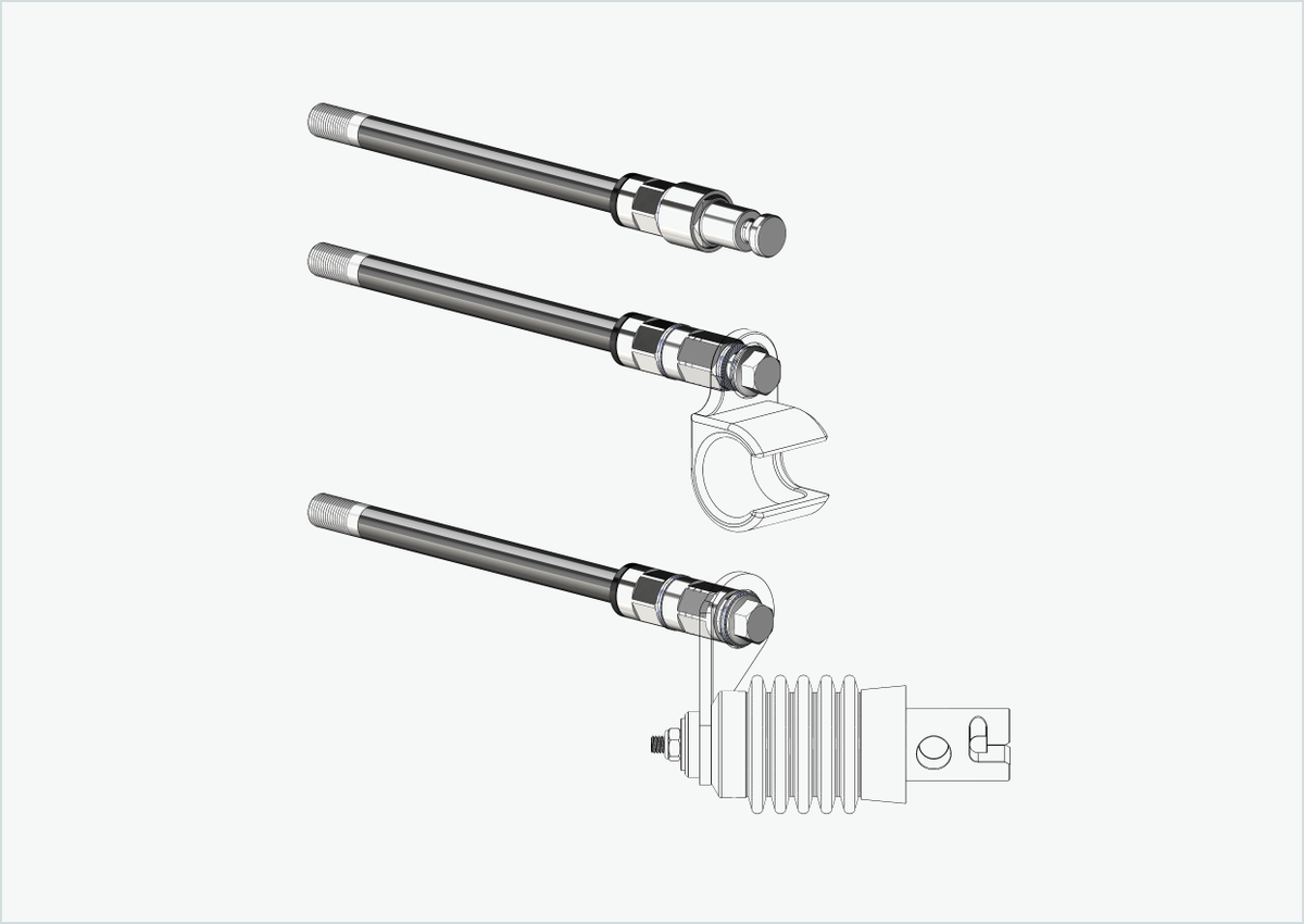 Steckachse mit Wechselsystem / M12 x 1.00
