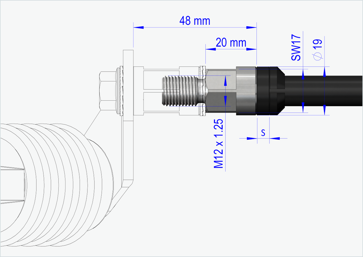Steckachse Syntace (X-12) mit Wechselsystem / M12 x 1.00