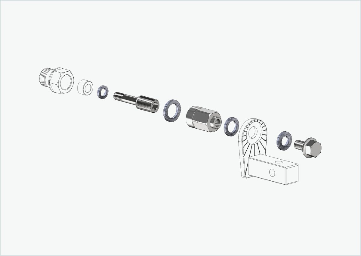 Adapter Universal für HASE PINO mit Rohloff Speedhub A12 | passend für Thule, Qeridoo, Burley, Prophete, Hamax, Trixie u.v.a.