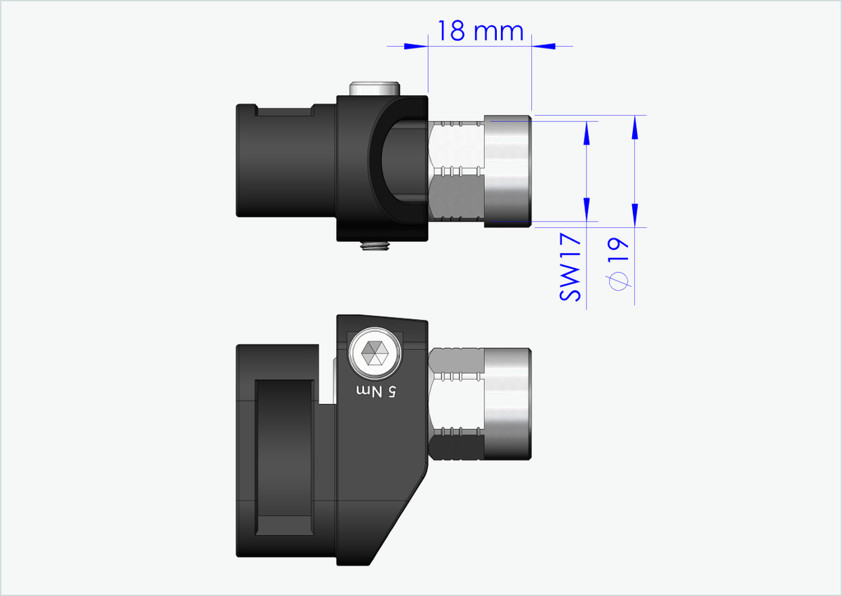 Vollachsen Adapter - M10 x 1.00 | für Qeridoo und Leggero mit BECCO-System