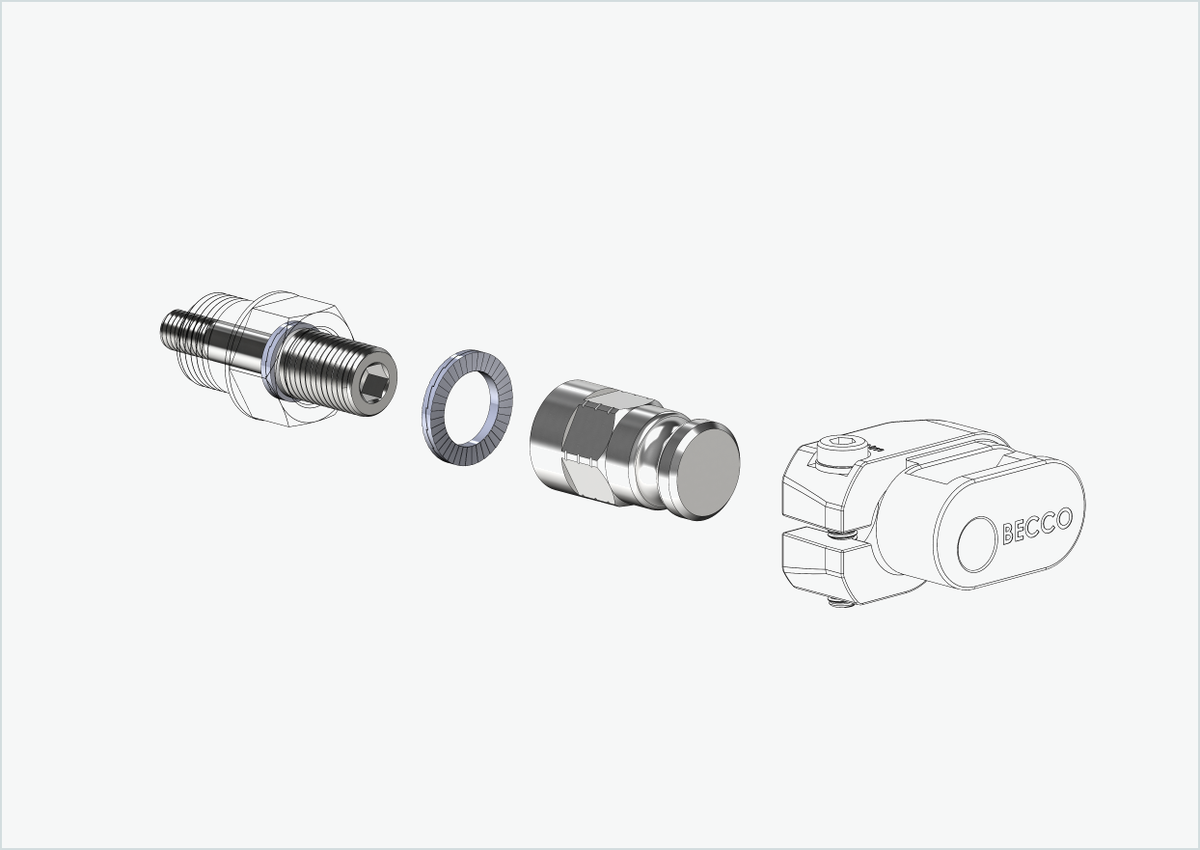 Adapter für HASE PINO mit Rohloff Speedhub A12 | passend für Qeridoo und Leggero mit BECCO-System