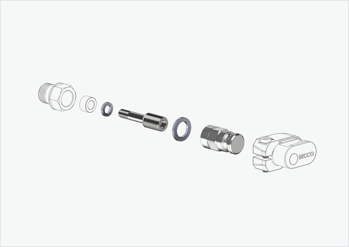 Adapter für HASE PINO mit Rohloff Speedhub A12 | passend für Qeridoo und Leggero mit BECCO-System