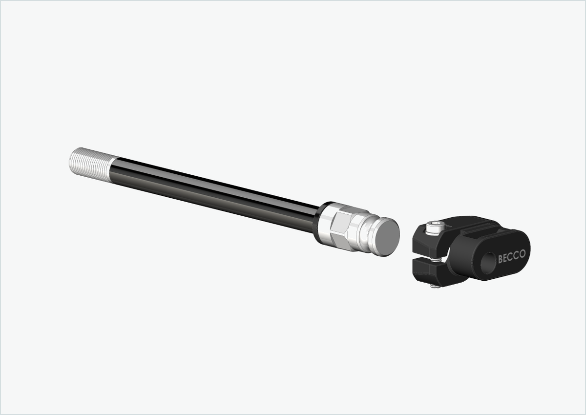 Steckachse mit Adapter / M12 x 1.75 | für Qeridoo und Leggero mit BECCO-System