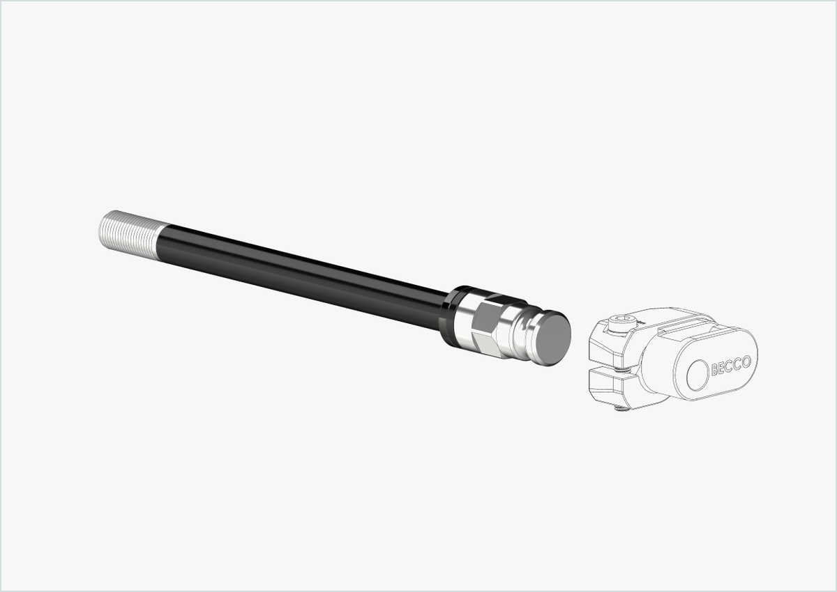 Steckachse Syntace (X-12) mit Adapter / M12 x 1.00 | für Qeridoo und Leggero mit BECCO-System