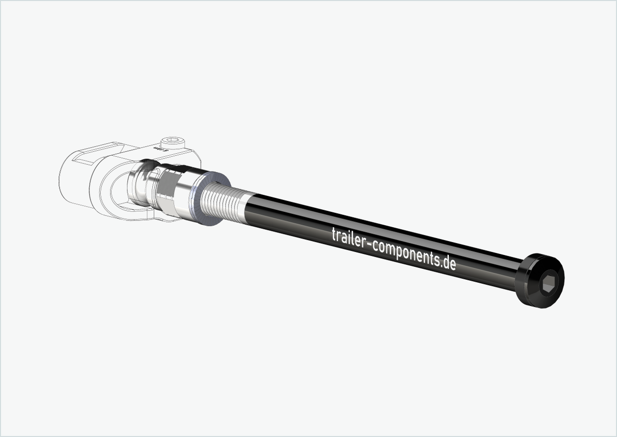 Steckachse mit BECCO Adapter für TOUT TERRAIN | für linkseitiges Gewinde M12 x 1.50 - passend für Qeridoo und Leggero mit BECCO-System