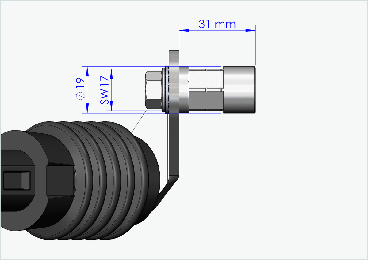 Vollachsen Adapter - M14 x 1.50 | für Weber Kupplung E - EL - ES