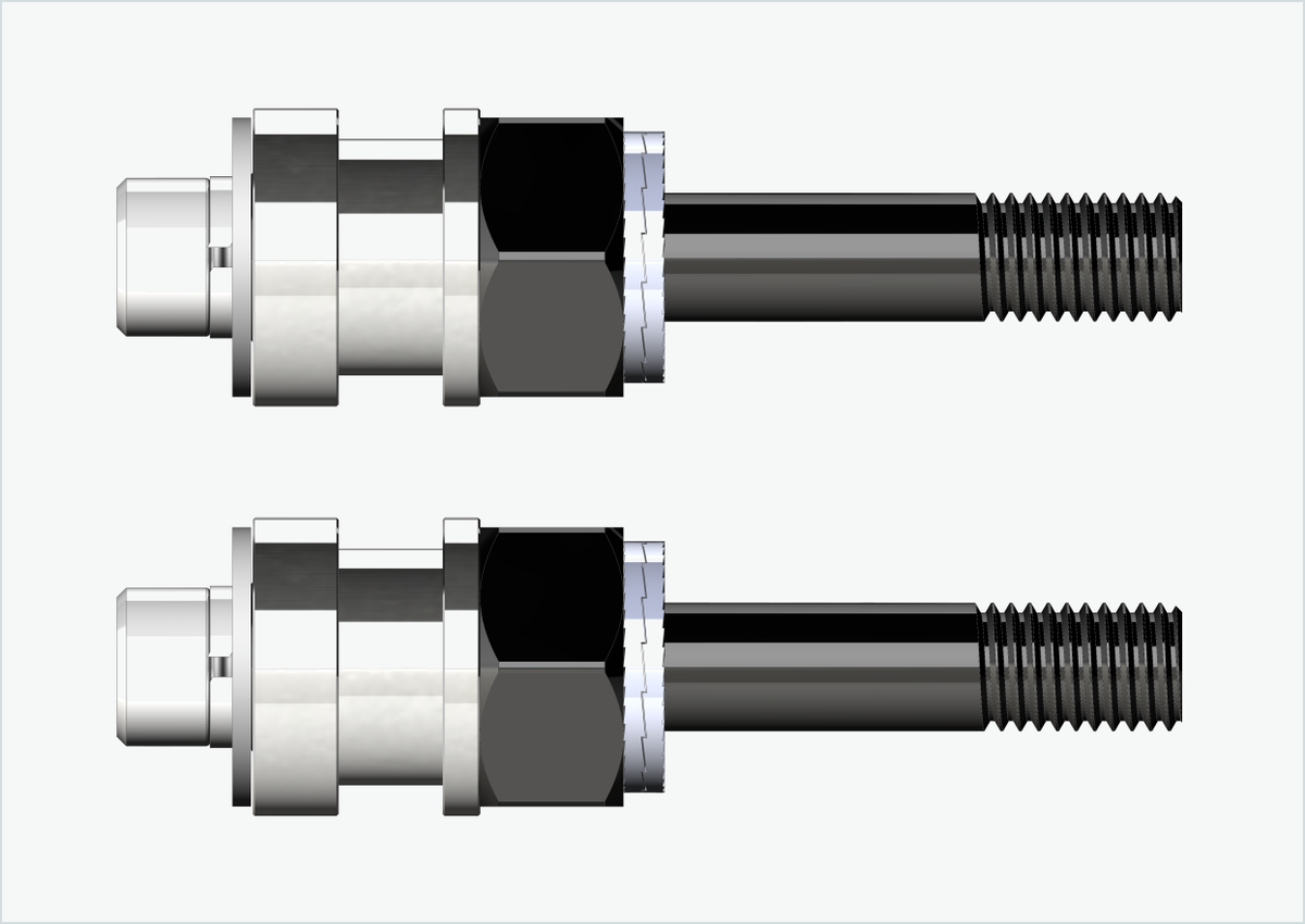 BOB YAK / IBEX Gewindeadapter-Set (30mm/30mm) | für Rohloff Speedhub 500-14 / A12