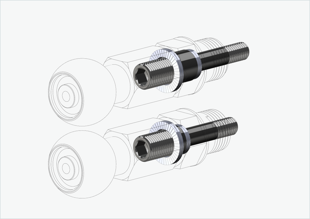 Burley COHO XC Gewindeadapter-Set | für HASE PINO mit Rohloff Speedhub 500-14 / A12