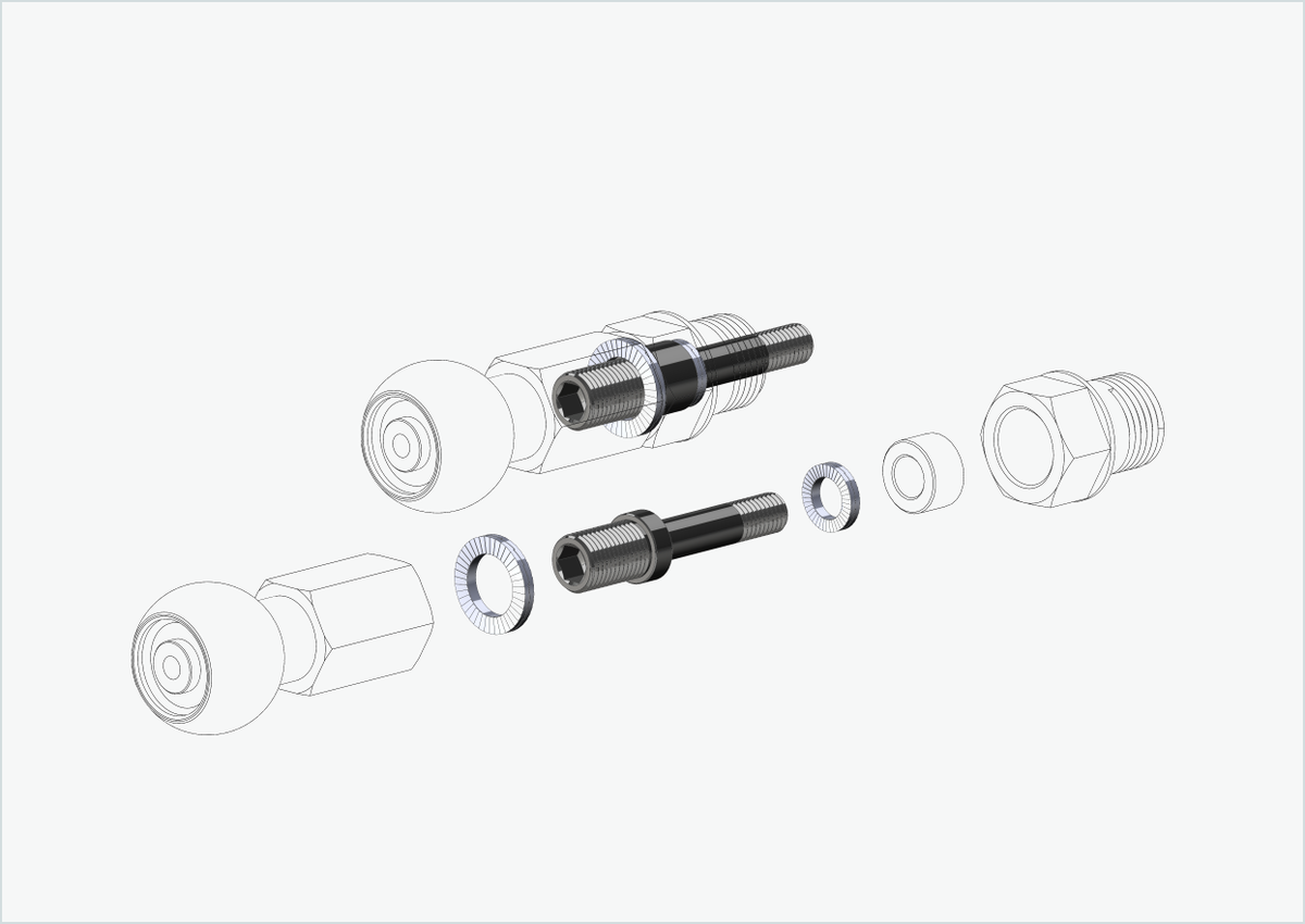 Burley COHO XC Gewindeadapter-Set | für HASE PINO mit Rohloff Speedhub 500-14 / A12