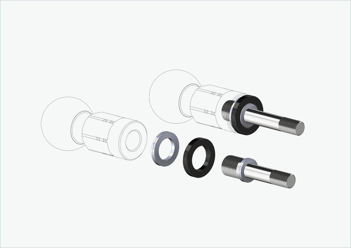 Burley COHO XC Gewindeadapter-Set (30mm/36mm) | für Rohloff Speedhub 500-14 / A12