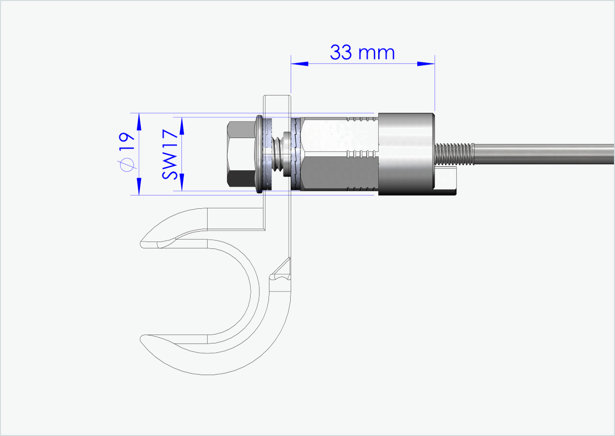 Schnellspannachse mit Adapter Universal | Klemmlänge 143mm - 153mm