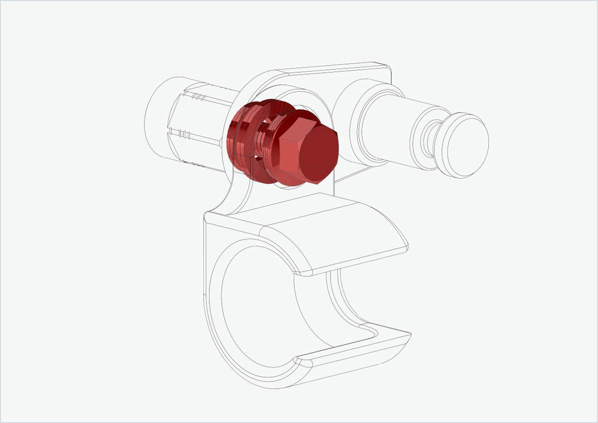 Verschraubungsset für Adapter Universal - Doppelmontage