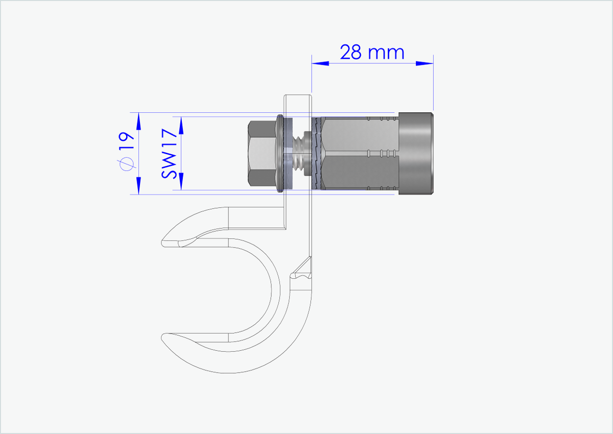 Vollachsen Adapter - FG 9.5 - (3/8 x 26) | für Thule, Qeridoo, Burley, Hamax u.v.a.