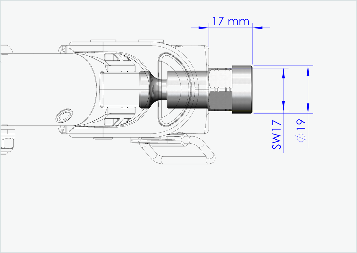 Vollachsen Adapter - FG 10.5 - (13/32 x 26) | für Croozer Anhänger ab 2018