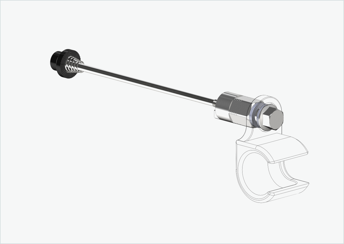 Schnellspannachse mit Adapter Universal | Klemmlänge 143mm - 153mm