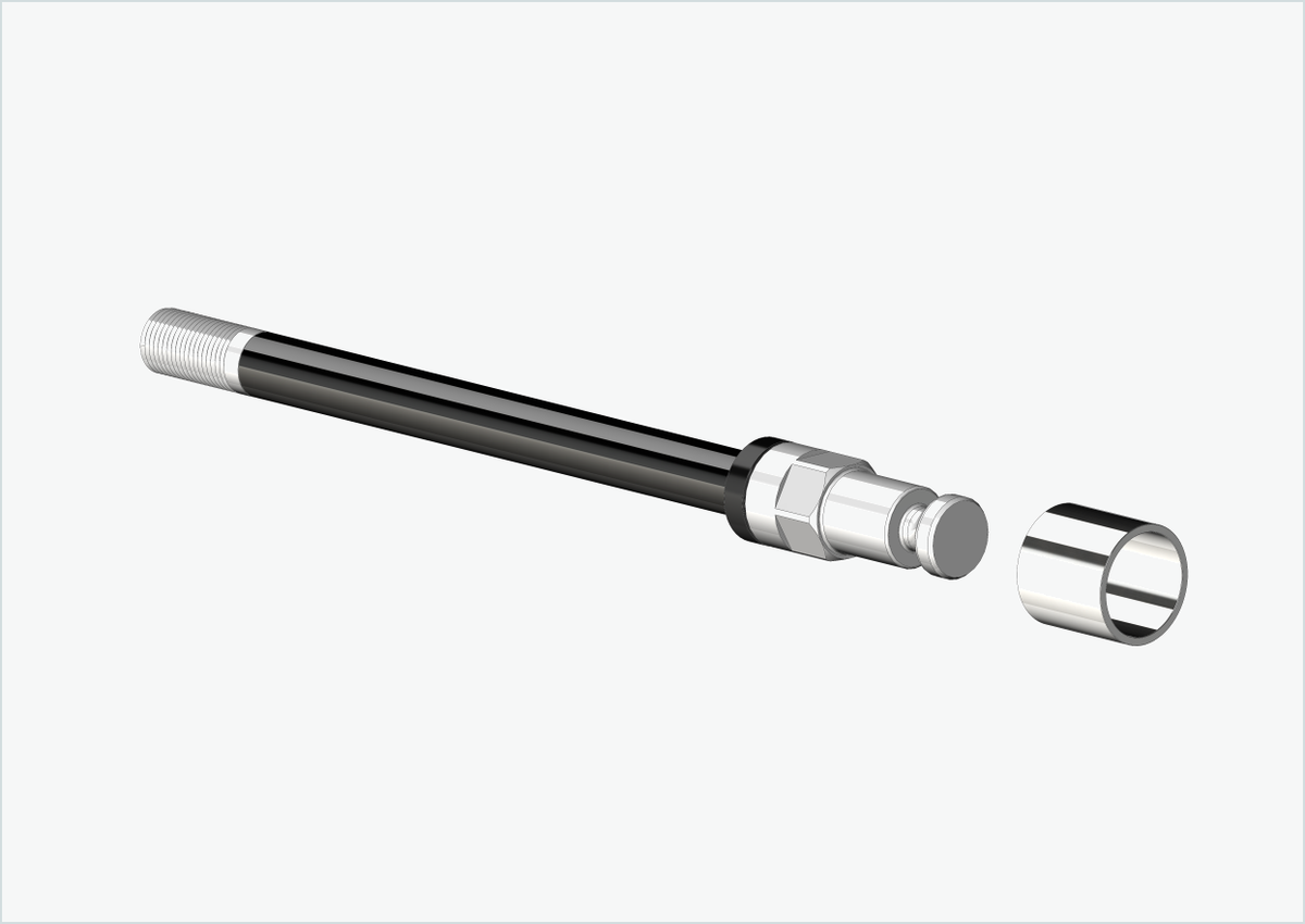 Steckachse mit Adapter / M12 x 1.00 | für Croozer Anhänger ab 2018