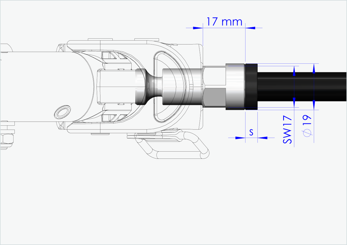 Steckachse mit Adapter / M12 x 1.00 | für Croozer Anhänger ab 2018