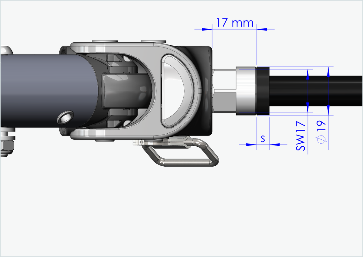 Steckachse mit Adapter / M12 x 1.25 | für Croozer Anhänger ab 2018