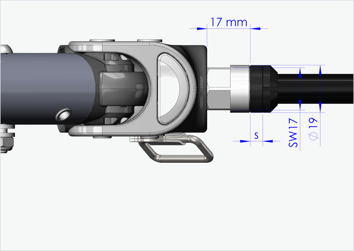 Steckachse Syntace (X-12) mit Adapter / M12 x 1.50 | für Croozer Anhänger ab 2018