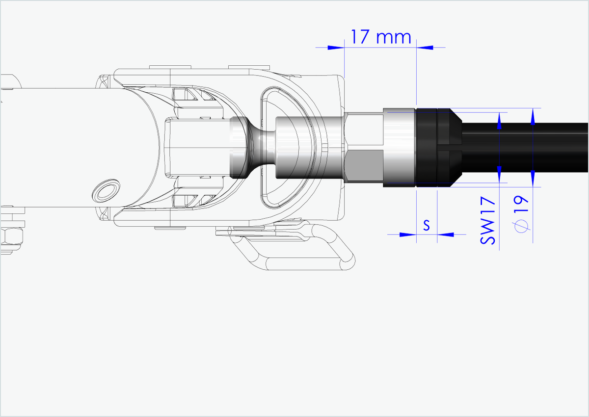 Steckachse Syntace (X-12) mit Adapter / M12 x 1.50 | für Croozer Anhänger ab 2018