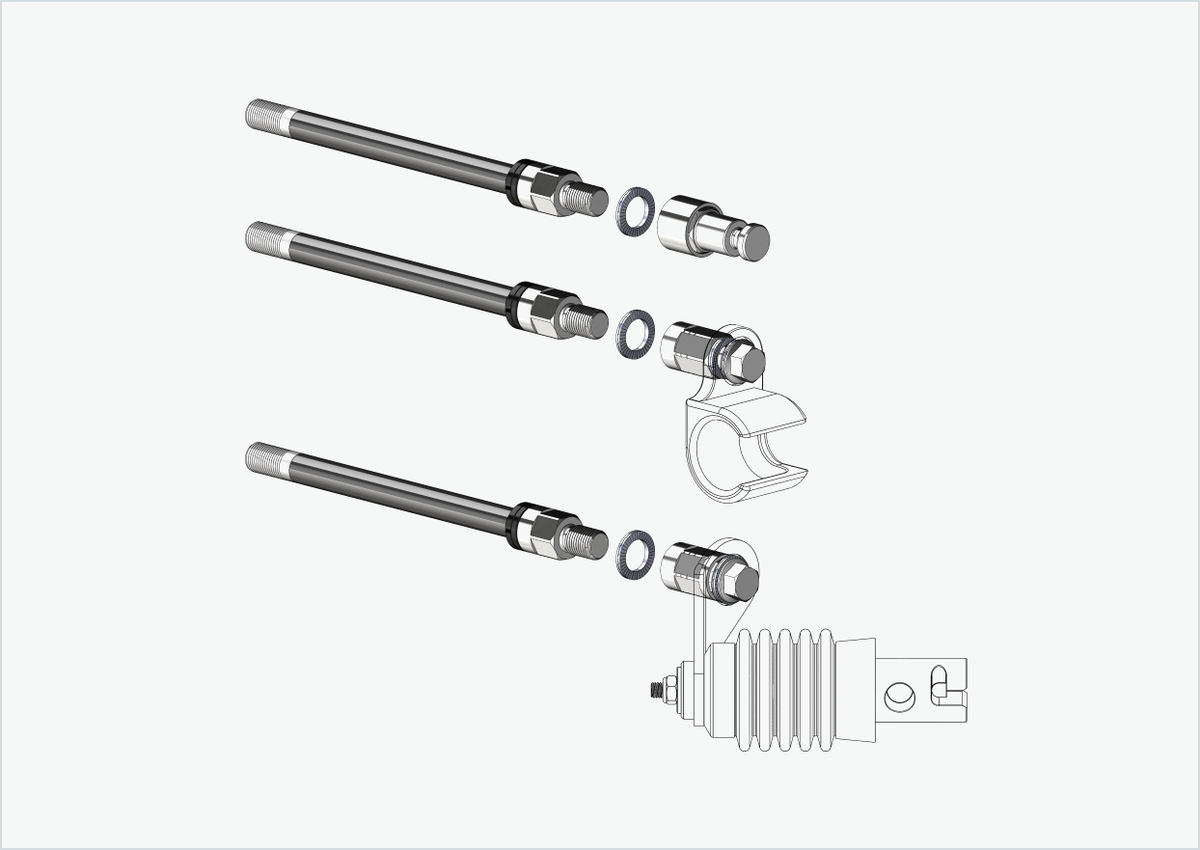Steckachse Syntace (X-12) mit Wechselsystem / M12 x 1.00