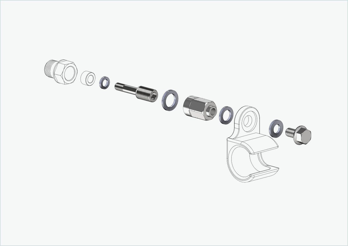 Adapter Universal für HASE PINO mit Rohloff Speedhub A12 | passend für Thule, Qeridoo, Burley, Prophete, Hamax, Trixie u.v.a.