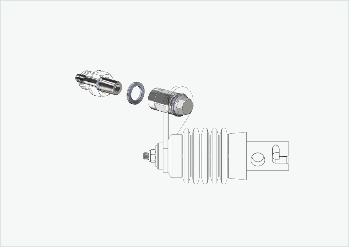 Adapter Polygon für HASE PINO mit Rohloff Speedhub A12 | passend für Weber-Kupplungen Typ: E - EL - ES