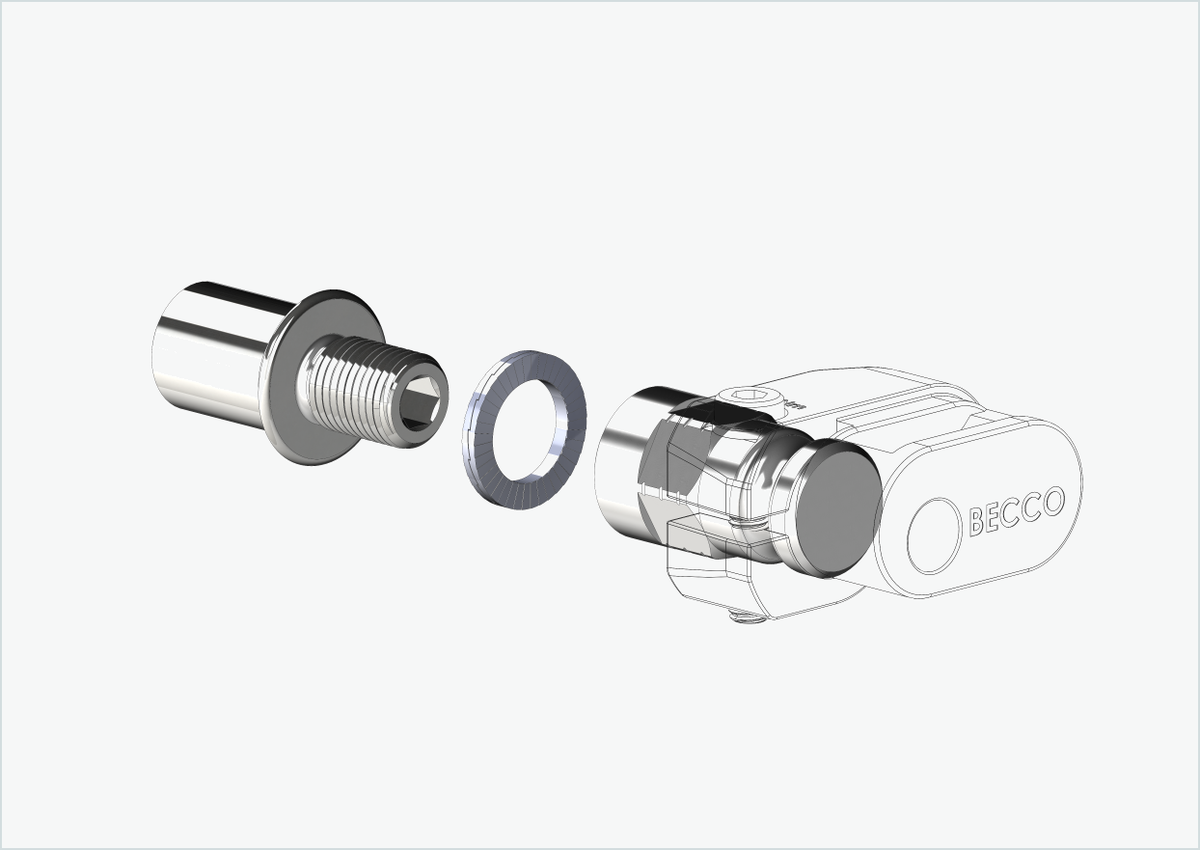 Cowboy 4 - Gewindeadapter kurz - M12 x 1.25 | Bundle mit BECCO Adapter für Qeridoo und Leggero