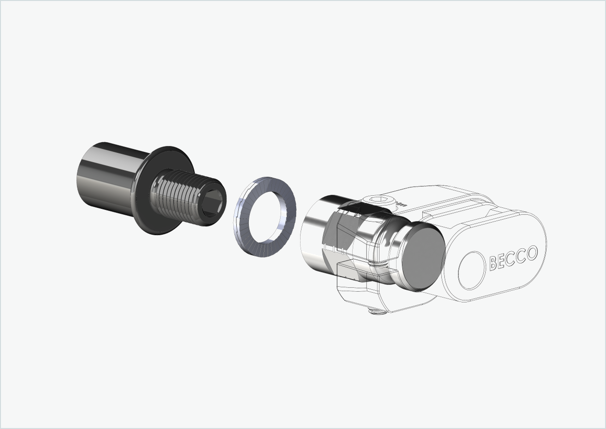 Cowboy 4 - Gewindeadapter kurz - M12 x 1.25 | Bundle mit BECCO Adapter für Qeridoo und Leggero