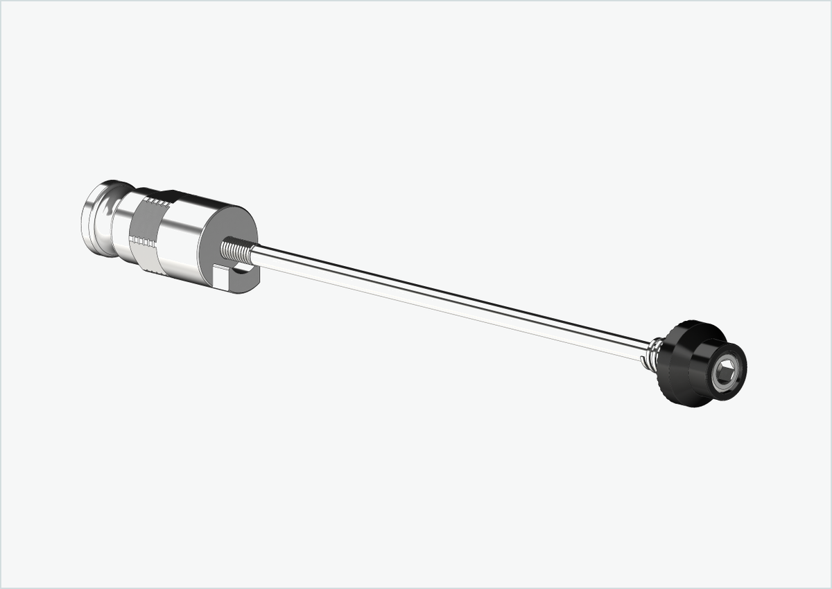 Schnellspannachse mit Adapter für Qeridoo und Leggero mit BECCO-System | Klemmlänge 143mm - 153mm
