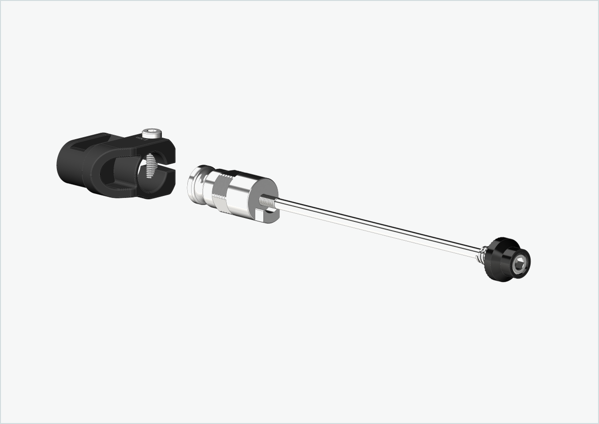 Schnellspannachse mit Adapter für Qeridoo und Leggero mit BECCO-System | Klemmlänge 143mm - 153mm