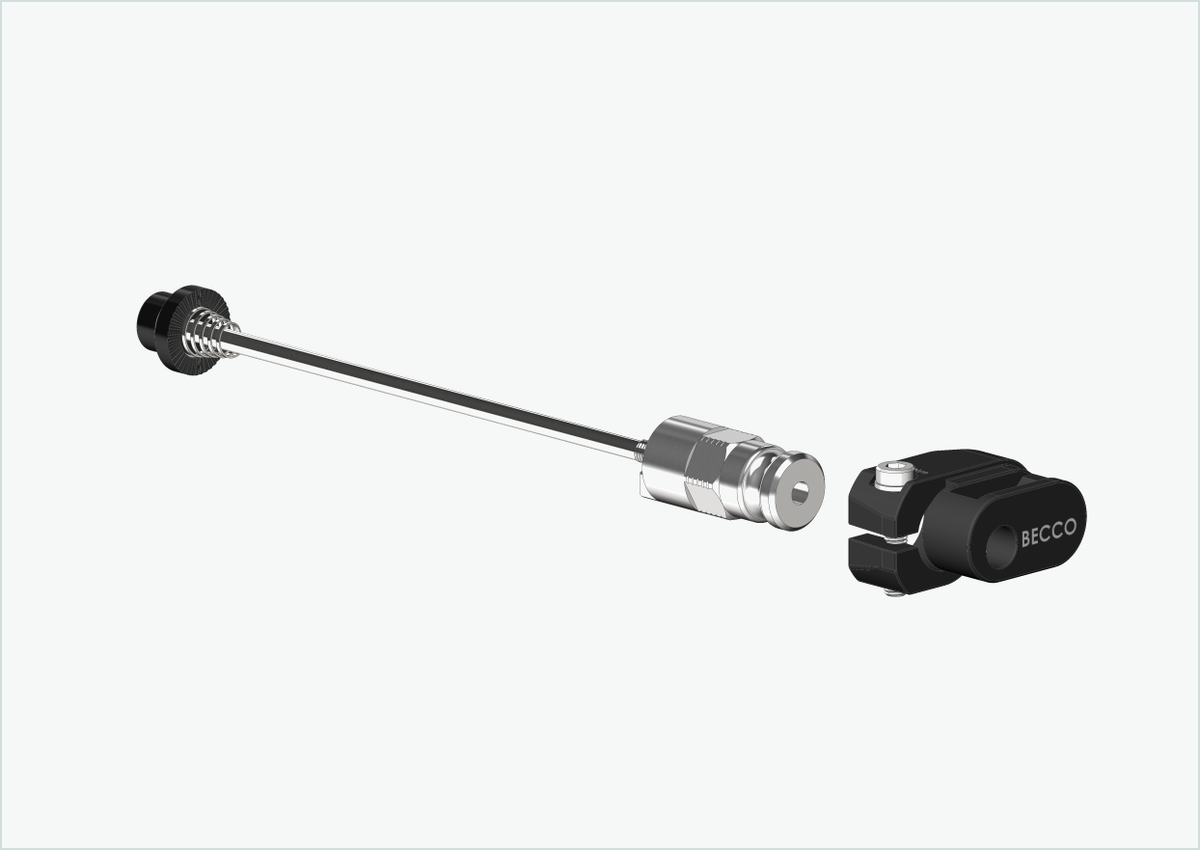 Schnellspannachse mit Adapter für Qeridoo und Leggero mit BECCO-System | Klemmlänge 143mm - 153mm