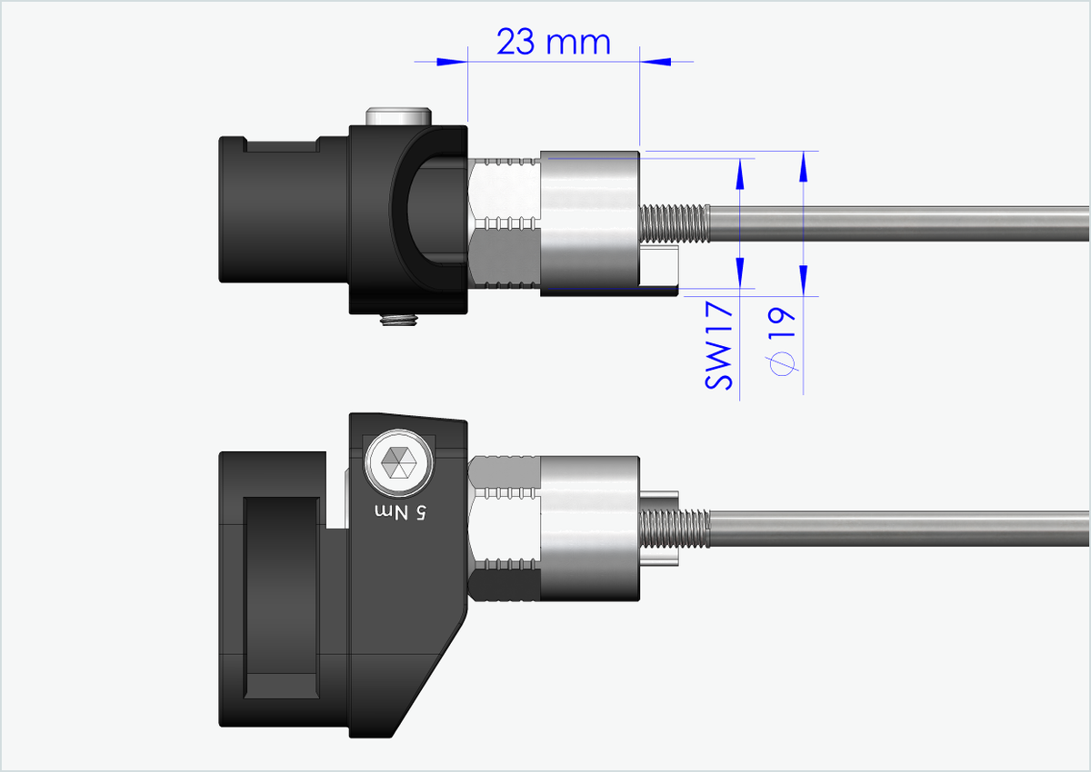 Schnellspannachse mit Adapter für Qeridoo und Leggero mit BECCO-System | Klemmlänge 143mm - 153mm