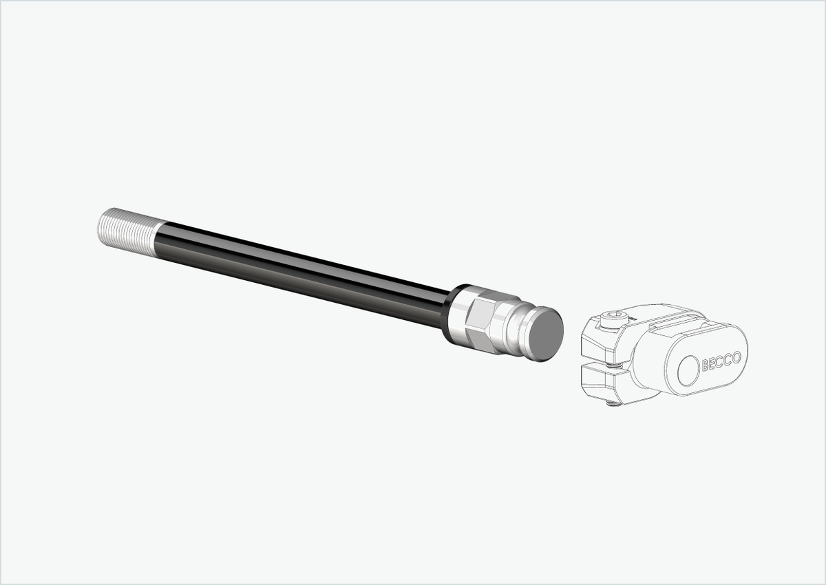 Steckachse mit Adapter / M12 x 1.75 | für Qeridoo und Leggero mit BECCO-System