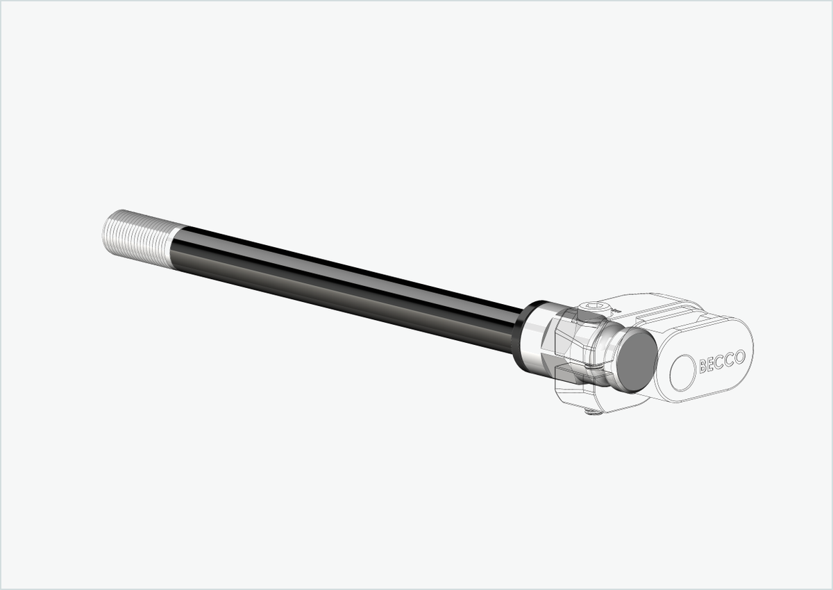 Steckachse mit Adapter / M12 x 1.75 | für Qeridoo und Leggero mit BECCO-System