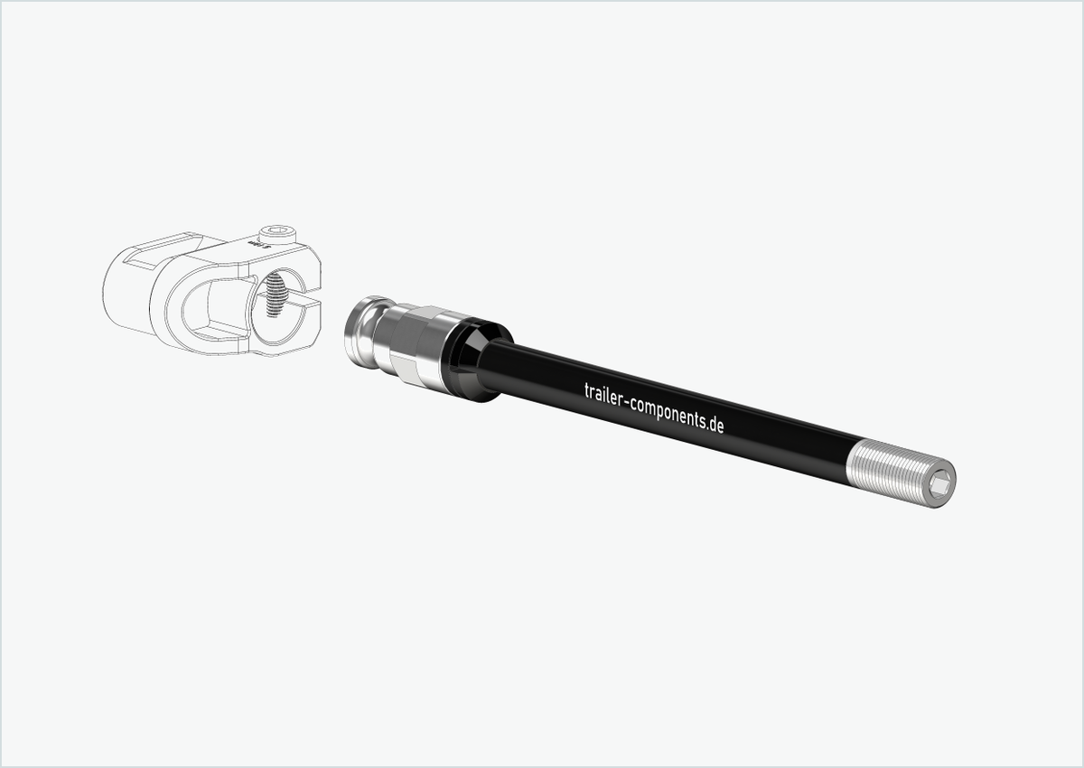 Steckachse Syntace (X-12) mit Adapter / M12 x 1.00 | für Qeridoo und Leggero mit BECCO-System