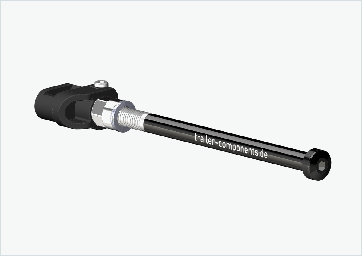 Steckachse mit BECCO Adapter für TOUT TERRAIN | für linkseitiges Gewinde M12 x 1.50 - passend für Qeridoo und Leggero mit BECCO-System