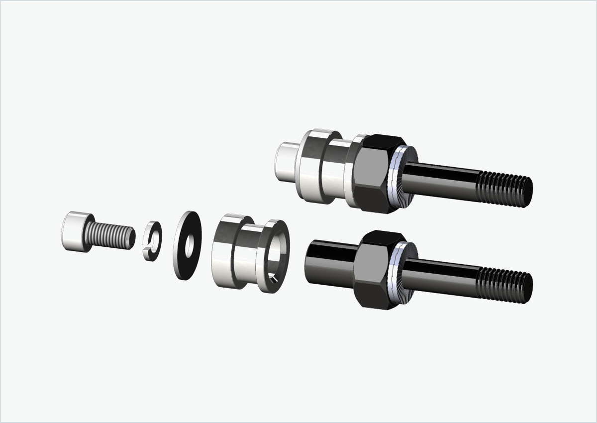 BOB YAK / IBEX Gewindeadapter-Set (30mm/30mm) | für Rohloff Speedhub 500-14 / A12