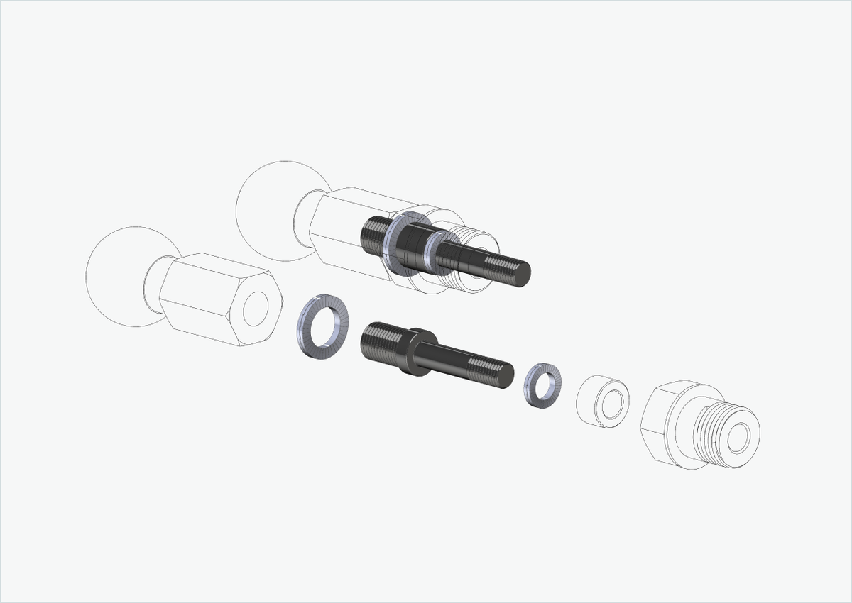 Burley COHO XC Gewindeadapter-Set | für HASE PINO mit Rohloff Speedhub 500-14 / A12