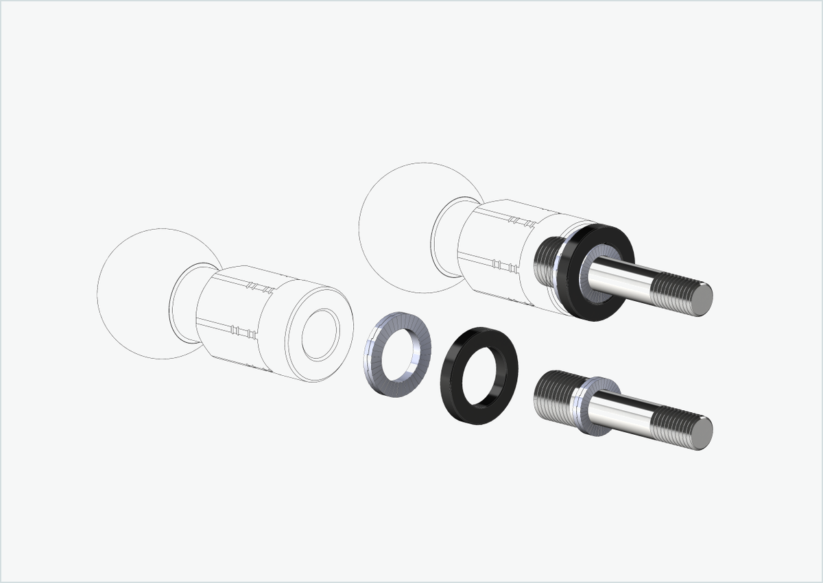 Burley COHO XC Gewindeadapter-Set (30mm/30mm) | für Rohloff Speedhub 500-14 / A12