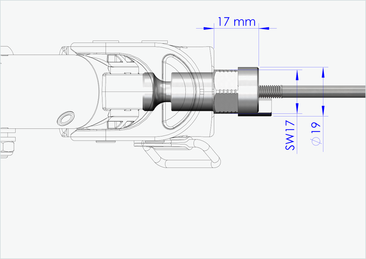 Schnellspannachse mit Adapter (für Croozer Anhänger ab 2018 ) | Klemmlänge 154mm - 165mm